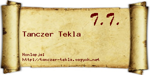 Tanczer Tekla névjegykártya